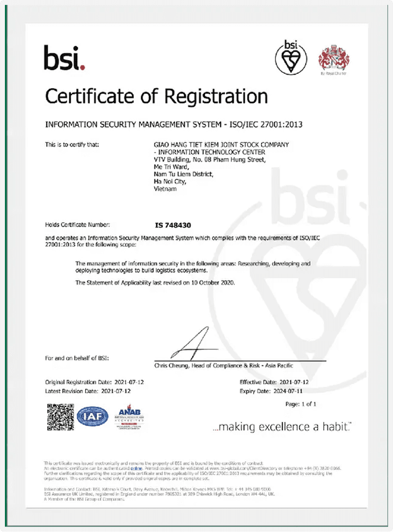 ISO/IEC 27001: 2013